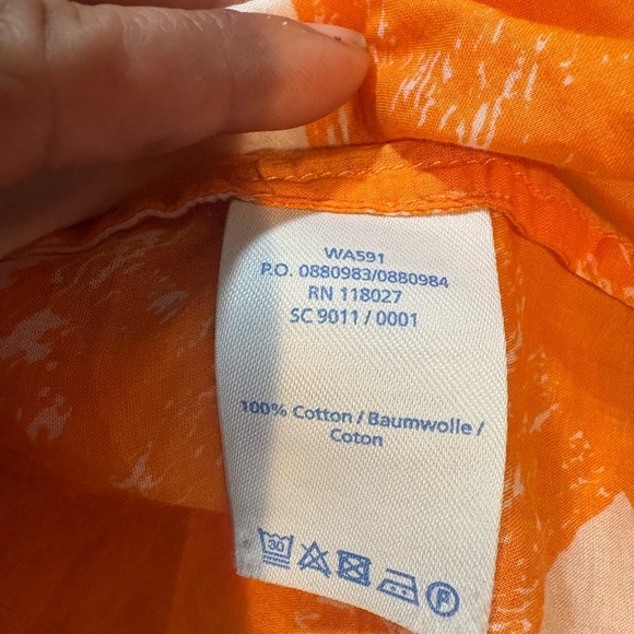 Boden Orange and White Sleeveless Blouse - Picture 3 of 8